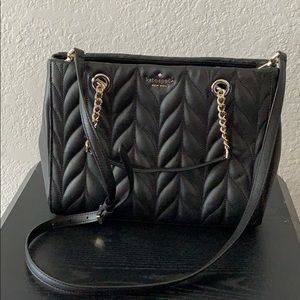 Black quilted Kate Spade bag